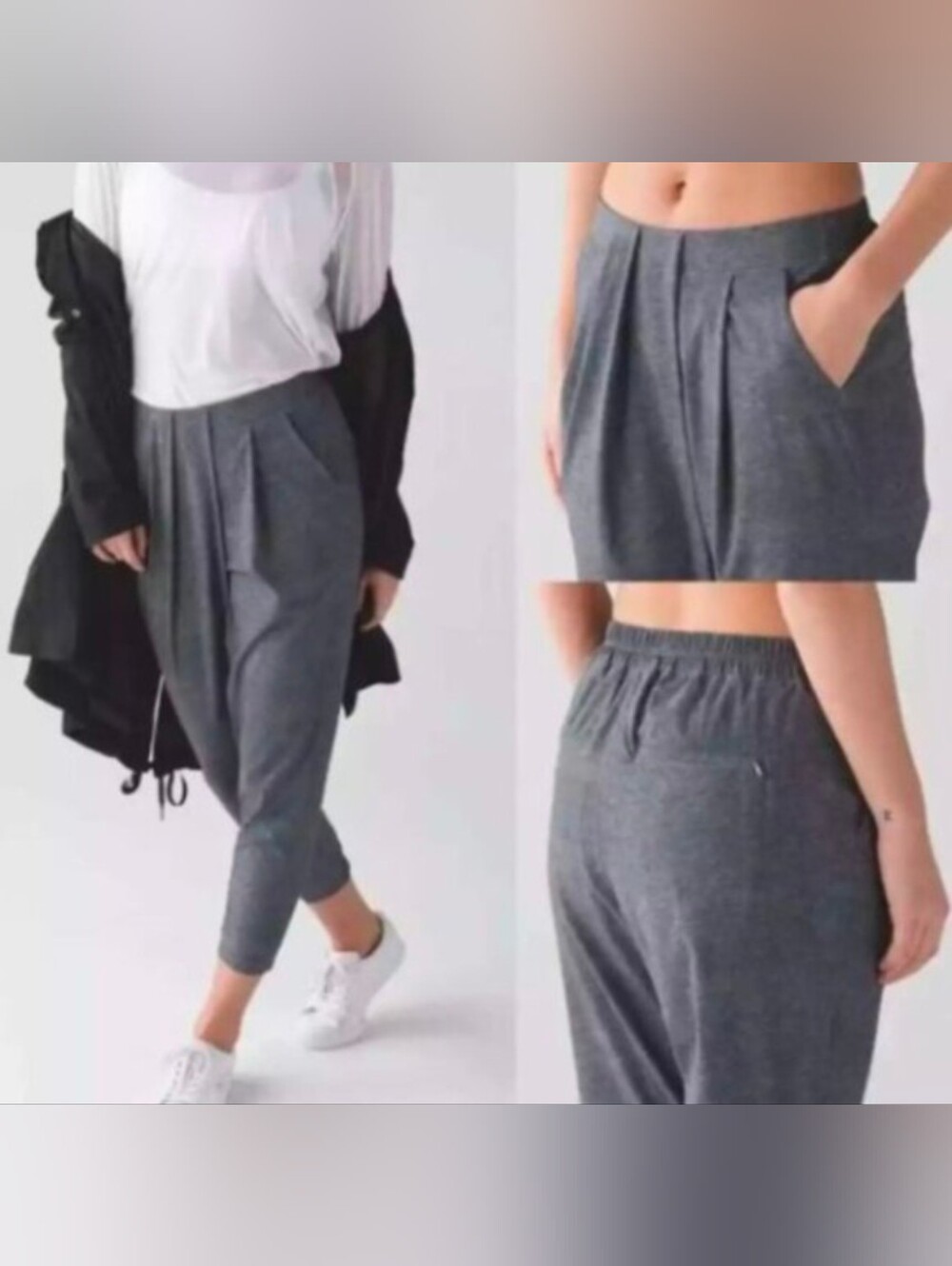 Lululemon Keepsake Grey Studio Pleated Jogger Pant - Size 8